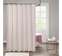 ZIMEL HOMES Shower Curtains Mould-free Mildew Resistant Bath Curtain with Stitched Steel Eyelets Waterproof Polyester Fabric Bathroom Curtains with 12 Hooks, 180 x 180 cm