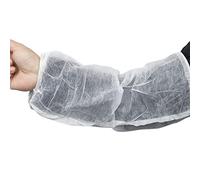 ZIMGOD 100 X Disposable Sleeves to Cover Arms, Polypropylene Fabric Oversleeves Protector, for School/Biology Class/Chemistry Lab/Clinic (Color : White)