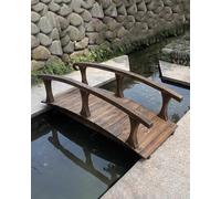 ZIMGOD 4.5ft 6ft Long Pond Bridges for Outdoor, Rustic Garden Bridges Pond Decor, Heavy Duty Footbridge for Yard Lawn Patio, Garden Walking Bridge Pathway(180cm (6ft))