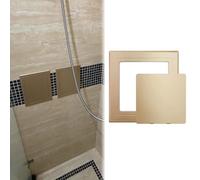 ZIMGOD Bathroom Tile Access Panel Gold, Waterproof & Self Adhesive Access Door 100x100 150x150 200x200 300x300 mm, Click Fit Inspection Hatch for Bath Tub(160x160mm (6.3x6.3in))
