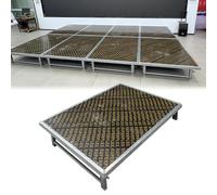 ZIMGOD Foldable Portable Stage Platform Riser, Small Stage Stand 128x100cm, Events Concert Performance Deck, Drum Riser Modular Unit for Outdoor Indoor(Height 20cm (7 7/8in))