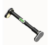 ZIMGOD Wardrobe Rail Expandable Metal Closet Rod 2 4 6 8 12 14 16 Ft, Decoration Shower Curtain Bar with Spirit Level, Retractable Closet Wardrobe Valet Rod No Drilling(Black,0.7-1.2m (2.2-3.9ft))
