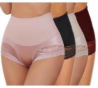 Zimi High Waist Lace Underwear for Women - Seamless Sexy Panties, Stretch Full Coverage Briefs with Tummy Control & No VPL Design