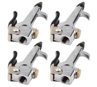ZIMISI 4PCS 1/4" NPT Lever Blow Gun Nozzle, Zinc Alloy Air Blow Gun Tool with Rubber Safety Tip Nozzles, Universal Air Compressor Kit Accessory for Home Industry Dust Cleaning