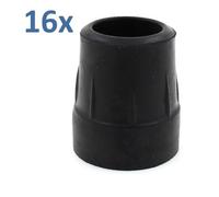 Zimmer Walking Frame Rubber Ferrules Tips Feet 25mm (1") Heavy Duty - 16-Pack