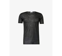 Zimmerli Mens Zimmerli Royal Classic Semi-Sheer Cotton-Jersey T-Shirt Black L