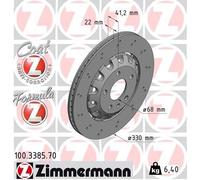 ZIMMERMANN 100.3385.70 Brake Disc Rear Braking 41mm Height Fits Audi A4 A5