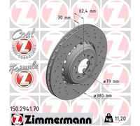 ZIMMERMANN 150.2941.70 Brake Disc Front Right Fits BMW 2 Series 3 Series