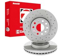 ZIMMERMANN 250.1399.52 2x Front Brake Discs Diameter 308 mm Internally Vented Perforated Compatible with Ford Focus Mk4 Turnier HP 2305506 JX611125BEB