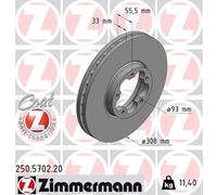 ZIMMERMANN 250.5702.20 Brake Disc Front Fits Ford Tourneo Custom Transit