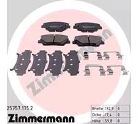 Brake pads 25757.175.2 ZIMMERMANN for KIA CARENS IV