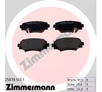 Brake pads 25878.140.1 ZIMMERMANN for MAZDA 3 3 Saloon