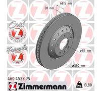 ZIMMERMANN 460.4528.75 Brake Disc Front Left N/S Passenger Fits Porsche Cayenne