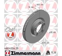 ZIMMERMANN 460.4554.20 Brake Disc Front Right Fits Audi e-Tron GT Porsche Taycan