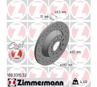 X2 PCS 100.3315.52 BRAKE DISC ZIMMERMANN