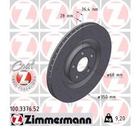ZIMMERMANN SPORT COAT Z Brake disc 100.3376.52 350 28 6/5 5 112 internally vented, Perforated Coated High-carbon AUDI: Q7, A8, A6 C8 Avant