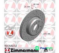 ZIMMERMANN Front Brake Disc 150.3482.52 - Internally vented, 2 pcs L+R for BMW 5 (F10/F11)