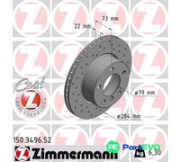 ZIMMERMANN Brake disc BMW 150.3496.52 34116792215 Brake rotor,Brake discs,Brake rotors