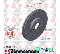 ZIMMERMANN 285.3516.52 Brake disc