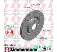 ZIMMERMANN 285.3519.52 Brake disc