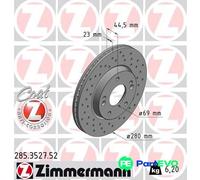 ZIMMERMANN 285.3527.52 Brake disc