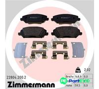ZIMMERMANN 22804.200.2 Brake pad set