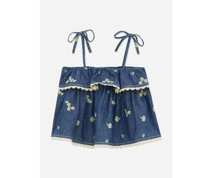 Zimmermann Girls Lucky Denim Top in Blue - Blue - 12 Yrs