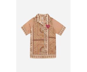 Zimmermann Girls Lucky Shirt Dress in Orange - Orange - 6 Yrs