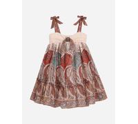 Zimmermann Girls Rhiannon Tie Front Dress in Red - Red - 2 Yrs