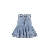 ZIMMERMANN Indra denim mini skirt - Blue 0-2