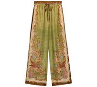 Zimmermann Indra Printed Silk Trousers - Khaki - 4 (UK 16 / XL)