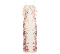 Zimmermann Patience Ruffled Floral Linen Midi Dress - Cream - 4 (UK 16 / XL)