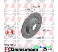 ZIMMERMANN 150.2931.52 Brake disc