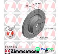 ZIMMERMANN Brake Disc 150.3462.52 - Internally Vented - BMW 1 Coupe - 2 pcs L&R