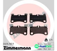Brake pads 24614.165.9 ZIMMERMANN for AUDI VW PORSCHE