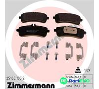 ZIMMERMANN REAR DISC BRAKE BRAKE PAD SET 251631852 FOR MERCEDES-BENZ