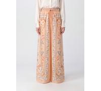 ZIMMERMANN Roselight High-Waisted Floral-Print Silk Wide-Leg Trousers - Size: 1 - female