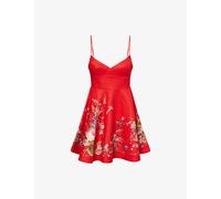 Zimmermann Womens Zimmermann Patience Floral Linen Mini Dress Red Floral S