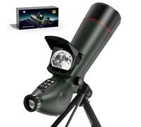 ZIMOCE Digital Telescope for Adults & Kids, Portable Astronomy Telescope, Dual Screen Viewing with Built-in Camera, Capture Moon & Night Sky, For Beginners, Tripod & 64GB Card Included