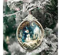 Zimocepuz 2025 Christmas Decorations, Acrylic Light Catchers, Snowman Ornaments for Stained Glass Windows, Car Interior Ornaments, Christmas Tree Decorations, Christmas