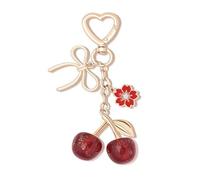 Zimocepuz Cherry Bag Charm, Red Cherry Key Charm for Handbags, Women's Accessories