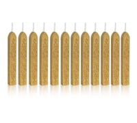 Zimoer 12 Pcs Vintage Wax Seal Sticks with Wicks - Antique Wax Stamps in Wine Red and Bronze, Fire Lacquer, Ideal for Letters and Cards