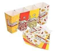 Zimoer 20 Pcs Popcorn Containers, Popcorn Boxes 28 oz Popcorn Bags, Candy Bags, Snack Boxes, Cardboard Popcorn Containers, For Cinema Parties And Birthday, 4 Colors