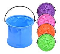 Zimoer 2L Foldable Bucket, 5 Colors Multifunction Beach Folding Bucket Portable Bucket Small Colorful Fishing Bucket Multifunctional Wash Bowl for Painting Camping Fishing Beach Garden