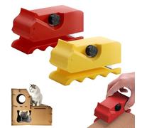 Zimoer 3D Printed Cardboard Cutter for Cat Scratching Board - Red & Yellow PLA Tool for Handmade Cat Scratchers, Beds, and Cardboard Strips