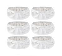 Zimoer Floor Mop Wipes, Microfibre Cloths for Swiffer, 6 PCS Reusable Mop Head Covers, White, Compatible with Swiffer, For Hard Floor, Wood, Marble, Concrete, Ceramic, Stone