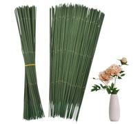 Zimoer Floral Stem Wire For Flowers, Dark Green Stem,Flower Making Supplies (25cm)