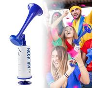 Zimoer Handheld Air Horn Pump Super Loud, Hand Held Safety Boat Horn, Hand Held Air Horn, Extra Loud Air Horn, Safety Alarm, Horn for Festival, Rave, Olympics, Euros, Sports Supporter (blue)