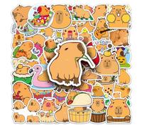 Zimoer Pack of 100 Cute Capybara Stickers for Laptop, Waterproof Vinyl Stickers, Decals Gift, Kawaii Animal Stickers for Children, Teens, Girls, Adults, Water Bottles, Skateboard, Luggage, Graffiti