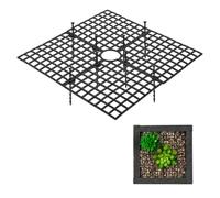 Zimoer Plant Pot Cover, Flower Pot Soil Guard 30cm Square Black, 2 Pcs Cuttable Plant Cover for Cats Babies, Plastic Pet Planter Protector, Flower Pots Grid for Children Pets